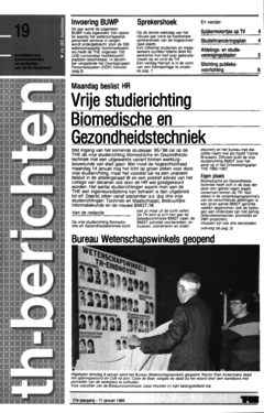 Voorzijde van magazine: TH berichten 19 - 11 januari 1985