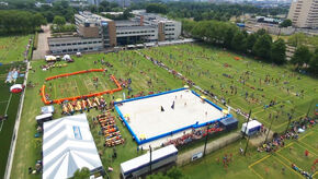 Het sportterrein vanuit de lucht. Foto | Rein Martens