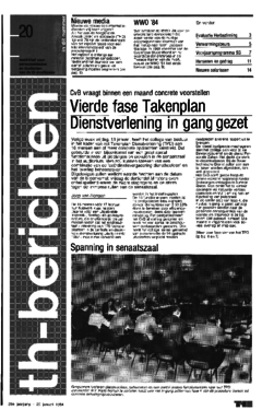 Voorzijde van magazine: TH berichten 20 - 20 januari 1984