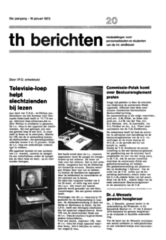 Voorzijde van magazine: TH berichten 20 - 19 januari 1973