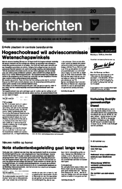 Voorzijde van magazine: TH berichten 20 - 30 januari 1981