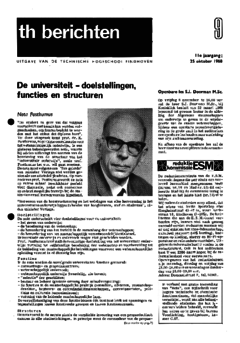 Voorzijde van magazine: TH berichten 9 - 2S oktober 1968