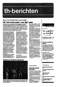 Voorzijde van magazine: TH berichten 18 - 16 december 1977