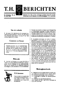 Voorzijde van magazine: TH berichten 31 - 24 mei 1963