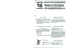 Voorzijde van magazine: TH berichten 32 - 27 mei 1965