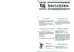 Voorzijde van magazine: TH berichten 32 - 27 mei 1965