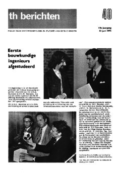 Voorzijde van magazine: TH berichten 40 - 23 juni 1972
