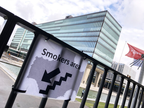 Smokers area at the Vertigo building. Photo | Monique van de Ven