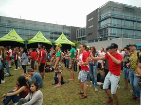 Studenten doen lekker mee, sommigen althans.