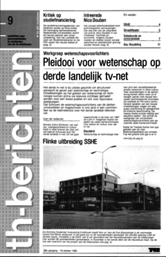 Voorzijde van magazine: TH berichten 9 - 18 oktober 1985