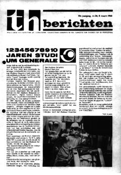Voorzijde van magazine: TH berichten 26 - 8 maart 1968