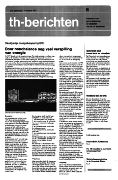 Voorzijde van magazine: TH berichten 8 - 7 oktober 1977