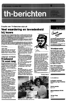 Voorzijde van magazine: TH berichten 9 - 24 oktober 1980