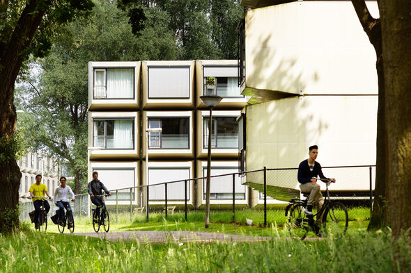 De spaceboxen op de TU/e-campus. Foto | Bart van Overbeeke