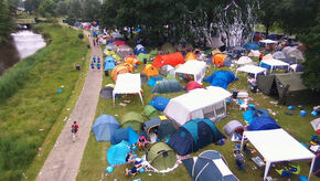 De camping vanuit de lucht. Foto | Rein Martens