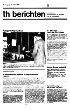 Voorzijde van magazine: TH berichten 8 - 10 oktober 1975