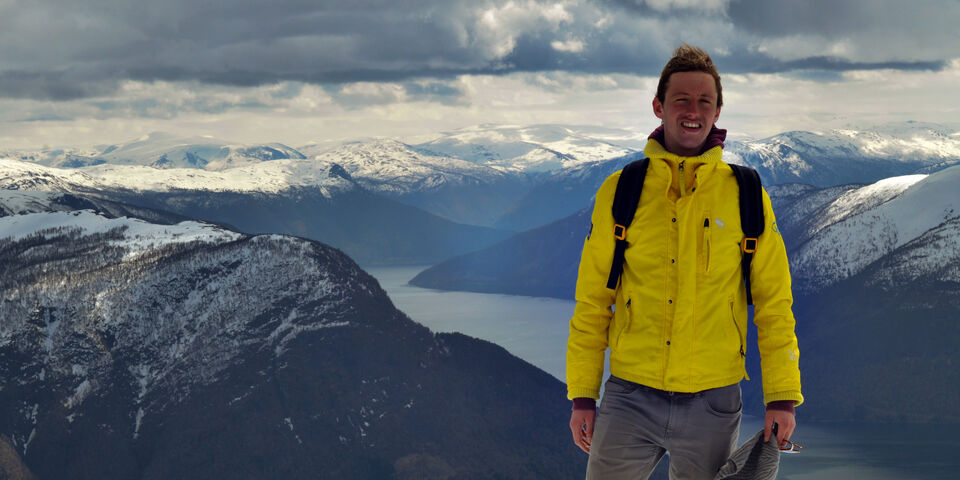 This photo was taken near Luster during a trip to Norway with the international student association of Linköping. The mountain was located at the Lustra fjords.