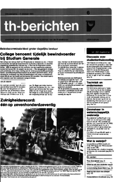 Voorzijde van magazine: TH berichten 6 - 2 oktober 1981