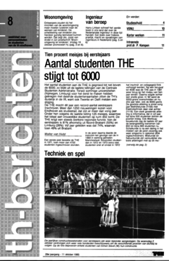 Voorzijde van magazine: TH berichten 8 - 11 oklober 1985