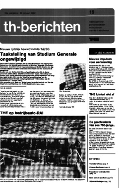 Voorzijde van magazine: TH berichten 19 - 22 januari 1982