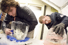IJsculpturen bij Industria. Foto| Bart van Overbeeke