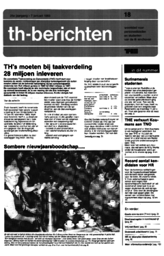 Voorzijde van magazine: TH berichten 18 - 7 januari 1983