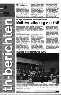 Voorzijde van magazine: TH berichten 18 - 20 december 1984