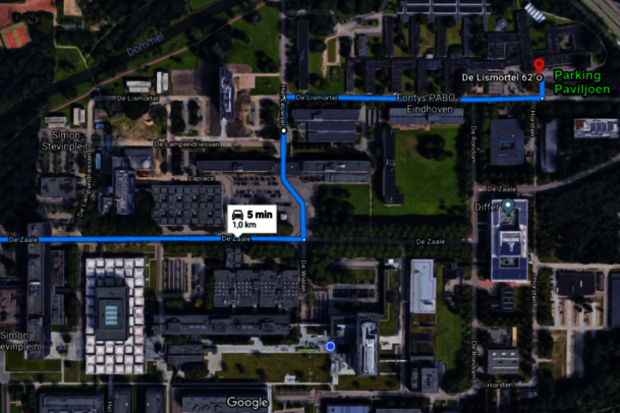 Test with self-driving car on campus