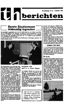 Voorzijde van magazine: TH berichten 4 - 1 oktober 1965