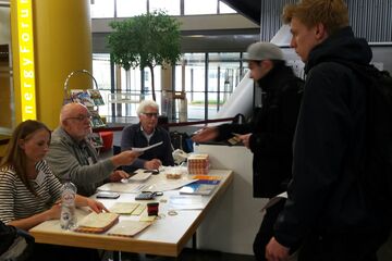 Stemlokaal 116 in MetaForum, goed voor 753 stemmen.