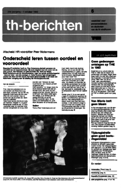 Voorzijde van magazine: TH berichten 6 - 1 oktober 1982