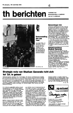 Voorzijde van magazine: TH berichten 4 - 20 september 1974