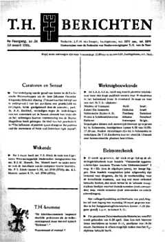 Voorzijde van magazine: TH berichten 24 - 13 maart 1964