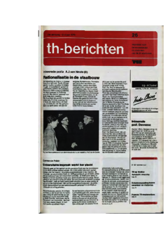 Voorzijde van magazine: TH berichten 26 - 2 maart 1979