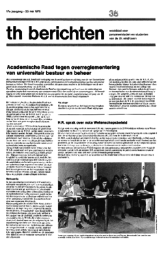 Voorzijde van magazine: TH berichten 35 - 23 mei 1975