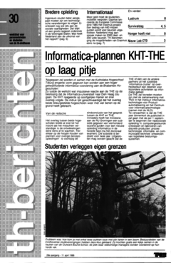 Voorzijde van magazine: TH berichten 30 - 11 april 1986