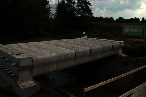3D-printed cycle bridge opens 