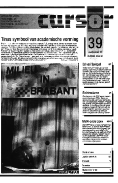 Voorzijde van magazine: Cursor 39 - 21 juni 1991