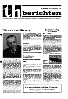 Voorzijde van magazine: TH berichten 17 - 20 januari 1967