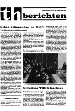 Voorzijde van magazine: TH berichten 12 - 26 november 1965