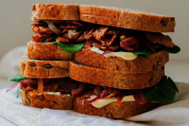 A vegan sandwich instead of an almond cookie