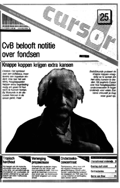 Voorzijde van magazine: Cursor 25 - 24 februari 1989