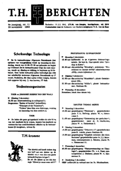 Voorzijde van magazine: TH berichten 11 - 29 november 1963