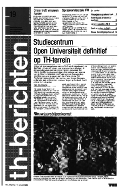 Voorzijde van magazine: TH berichten 19 - 13 januari 1984