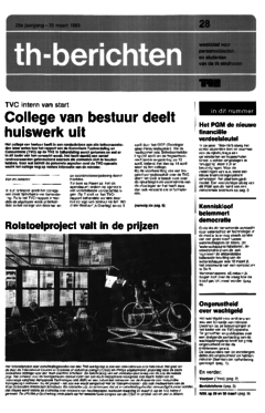 Voorzijde van magazine: TH berichten 28 - 25 maart 1983