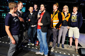 De quizwinnaars van Werktuigbouwkunde. Foto | Bart van Overbeeke