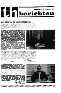 Voorzijde van magazine: TH berichten 16 - 23 december 1965