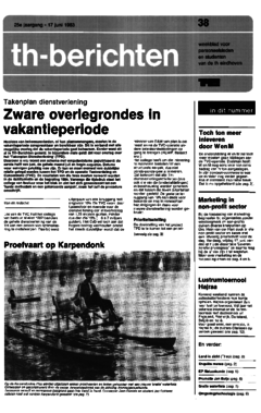 Voorzijde van magazine: TH berichten 38 - 17 juni 1983