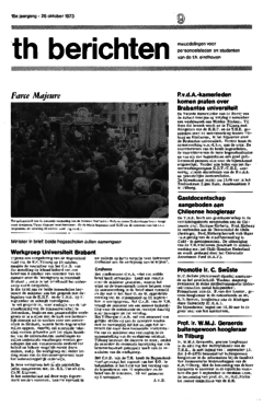 Voorzijde van magazine: TH berichten 9 - 26 oktober 1973