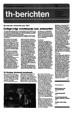 Voorzijde van magazine: TH berichten 16 - 2 december 1977